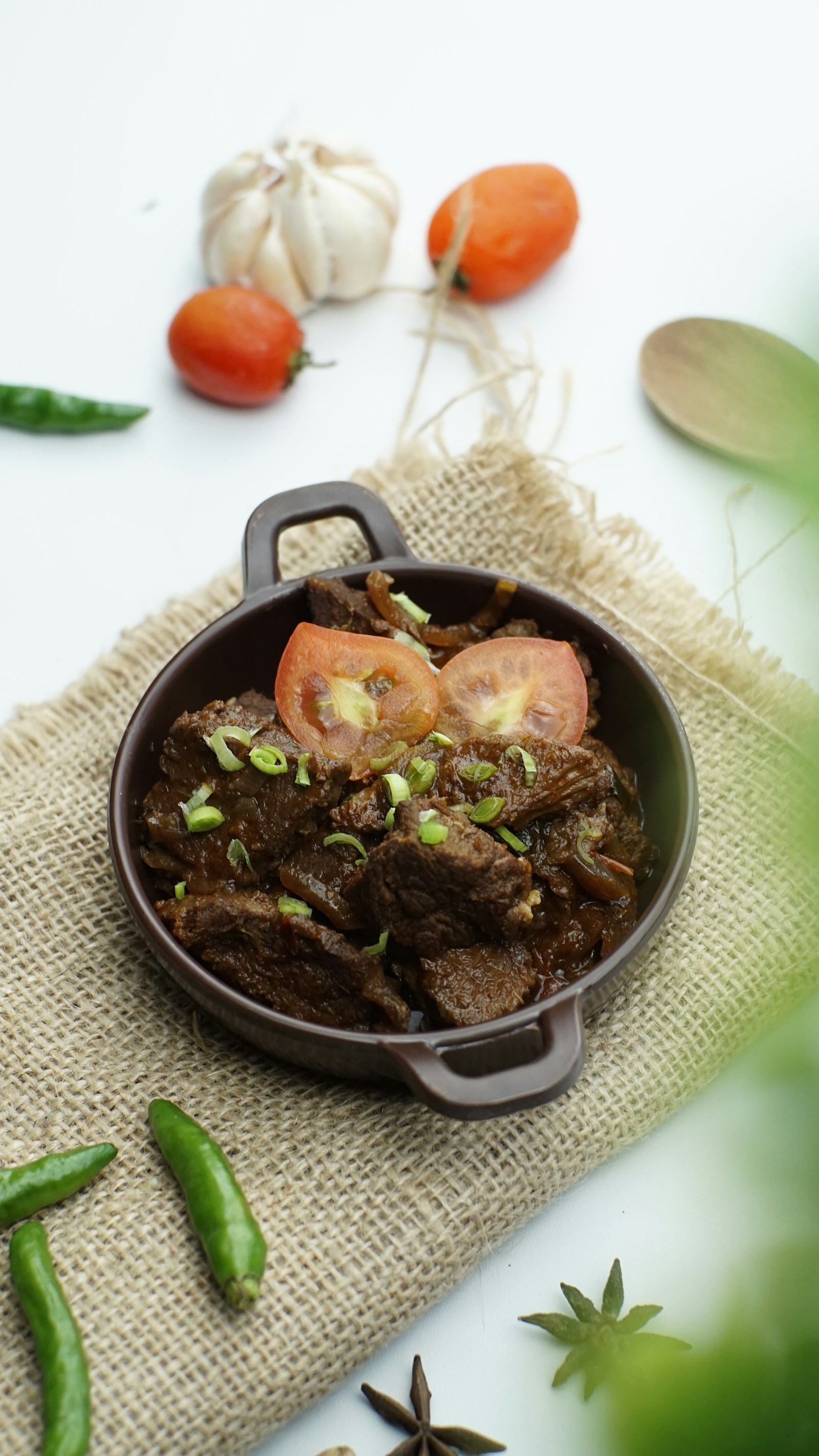 A slow-braised dish in a rustic bowl.